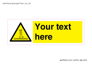 Custom warning artificial waterfall